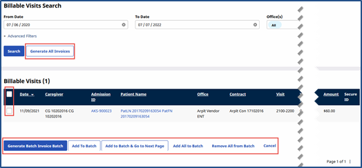 Search Results New Invoice Internal