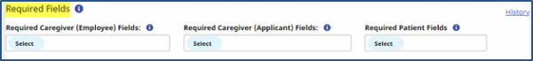 Required Fields