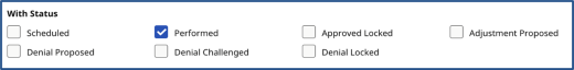 With Status Checkboxes