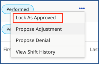 Select Lock As Approved