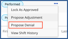 Actions: Propose Denial
