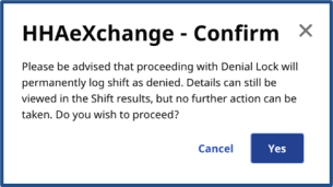Confirm Denial