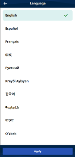 Image of Language page