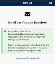 Image of Email Verification Required notice