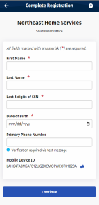 Image of Complete Registration page