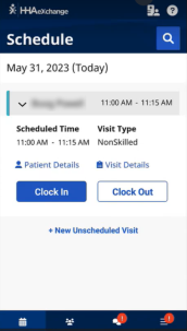 Image of Schedule page in Offline mode, showing unavailable features in the Navigation Bar mark with a white exclamation mark in a red circle.