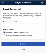 Forgot Password page