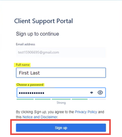 Client Support Portal