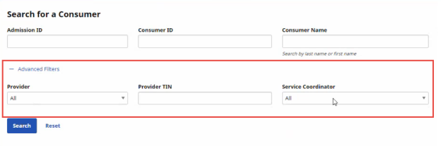 Placement Queue Advanced Search filters
